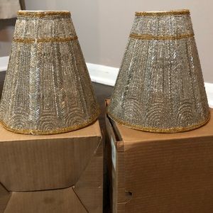 2 Mini beaded lamp shades